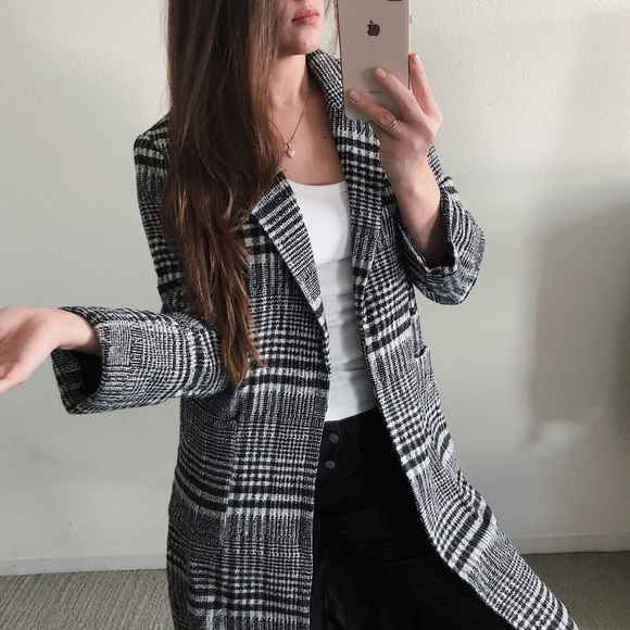 Season’s labels Jackets & Blazers - LONG PLAID TWEED COAT